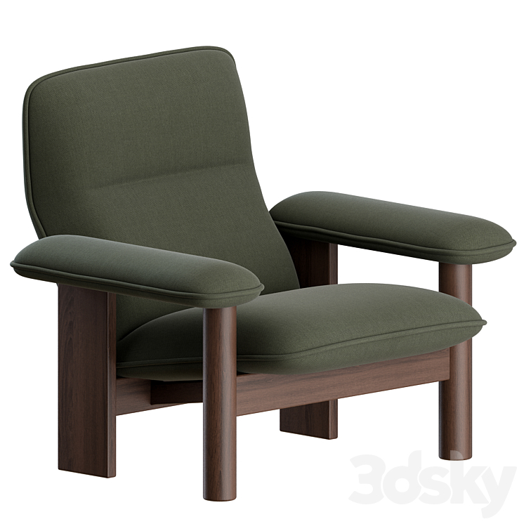 Brasilia Lounge Chair + Ottoman by Menu 3DS Max - thumbnail 2