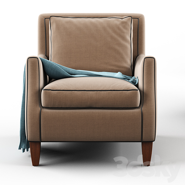 braxton haynes chair 3DS Max Model - thumbnail 2