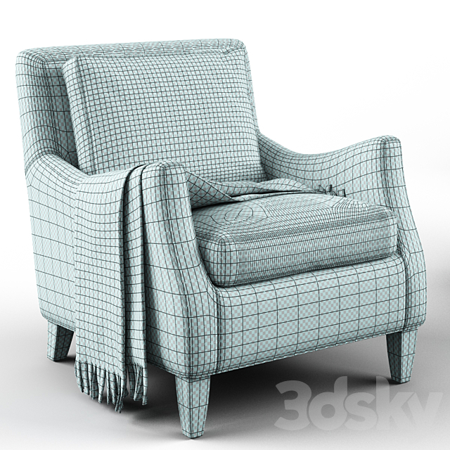 braxton haynes chair 3DS Max Model - thumbnail 3