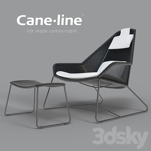 Breeze highback chair _ footstool 3DSMax File - thumbnail 2