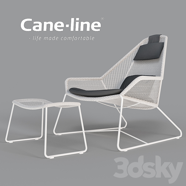 Breeze highback chair _ footstool 3DSMax File - thumbnail 3