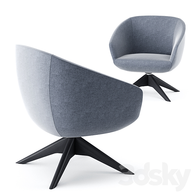 BREK _ L21 Lounge Chair 3ds Max - thumbnail 2