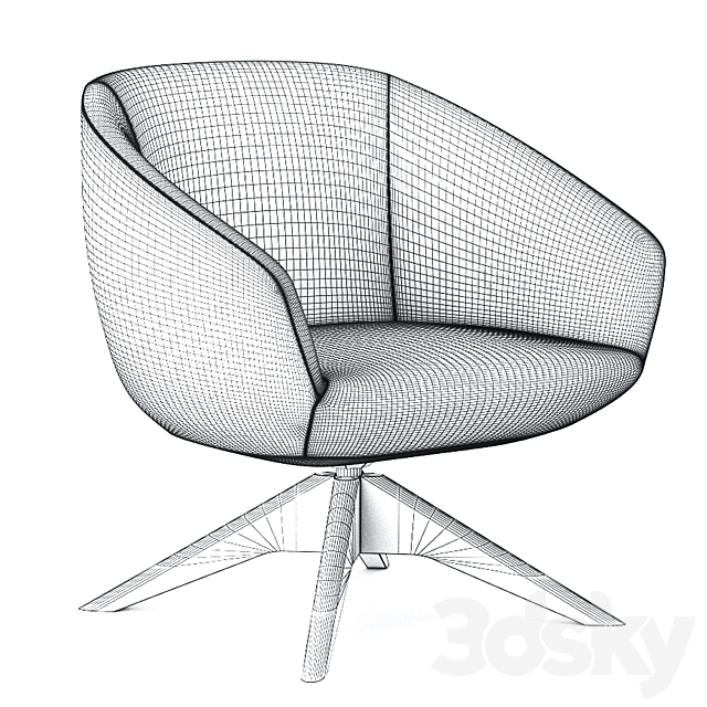 BREK _ L21 Lounge Chair 3ds Max - thumbnail 3