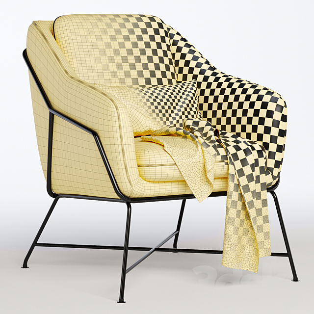 Brida armchair 3DS Max Model - thumbnail 5