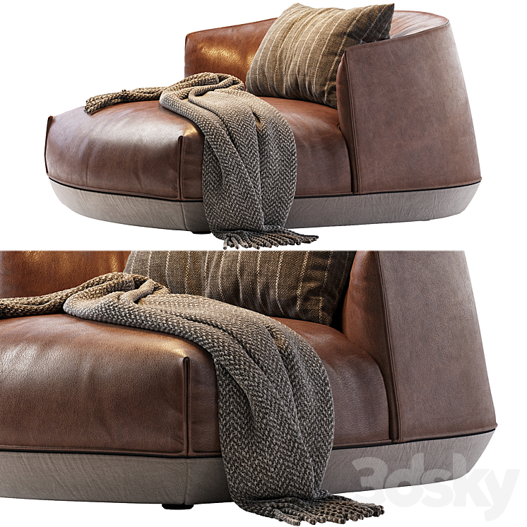 Brioni outdoor armchair 3DS Max - thumbnail 2