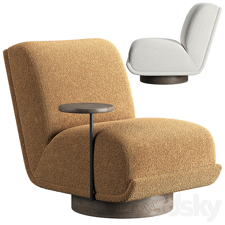 Bronwyn Swivel Chair 3DS Max - thumbnail 1