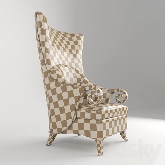 Bruno Zampa ARMCHAIR Avantgarde 3DS Max Model - thumbnail 2