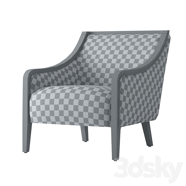 BRYN CHAIR. Crate and Barrel 3ds Max - thumbnail 2