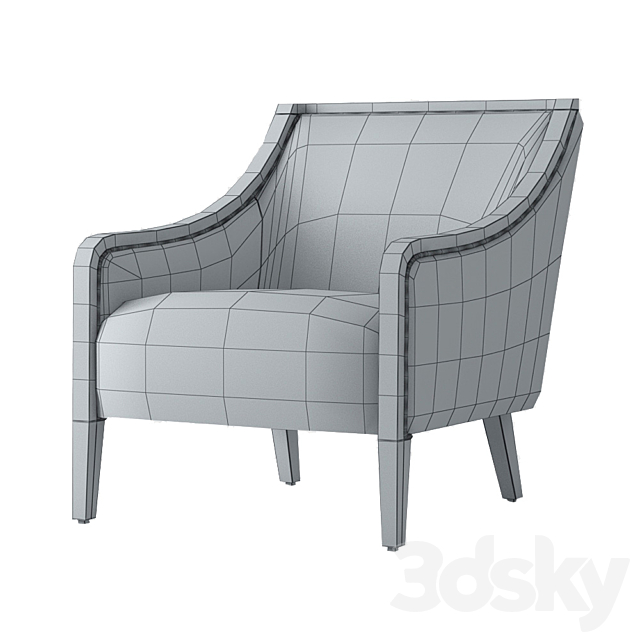 BRYN CHAIR. Crate and Barrel 3ds Max - thumbnail 3