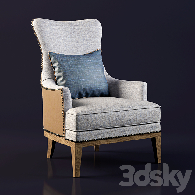 Bryn Wing Chair 3DSMax File - thumbnail 1