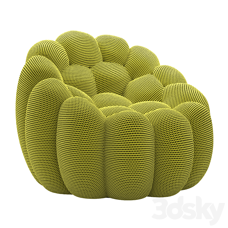 Bubble pivoting armchair 3DS Max Model - thumbnail 1