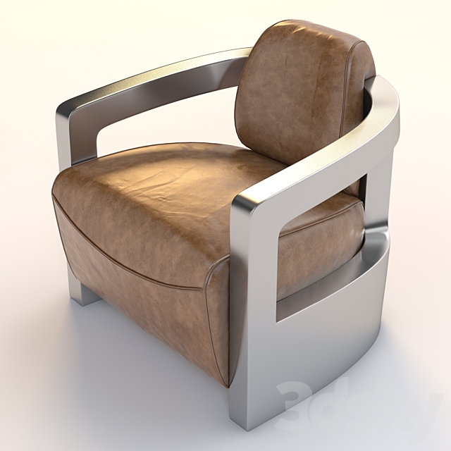 Bugatti Atlantic Coupe Leather Chair 3DS Max Model - thumbnail 2