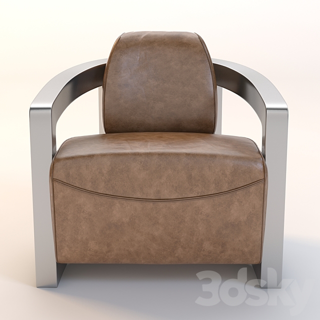 Bugatti Atlantic Coupe Leather Chair 3DS Max Model - thumbnail 3