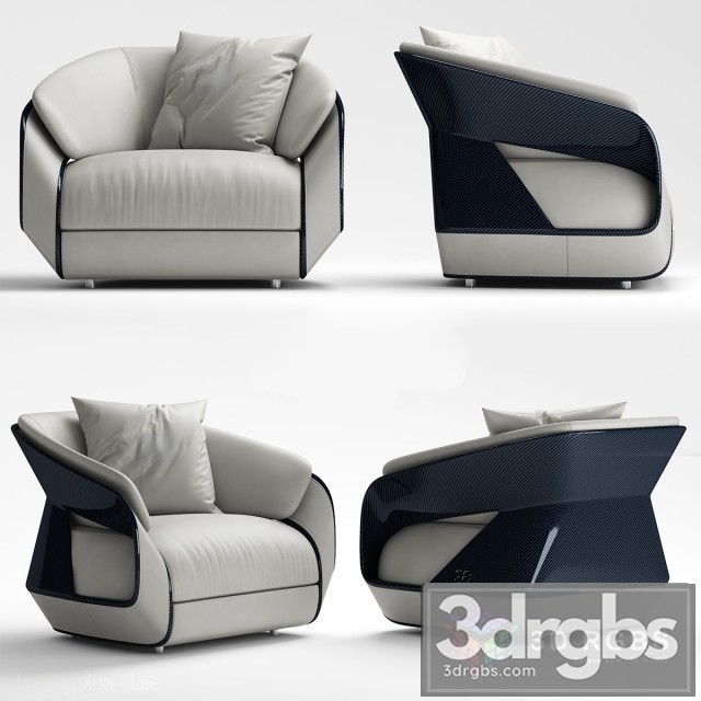 Bugatti Home Royale Armchair 3dsmax Download - thumbnail 1