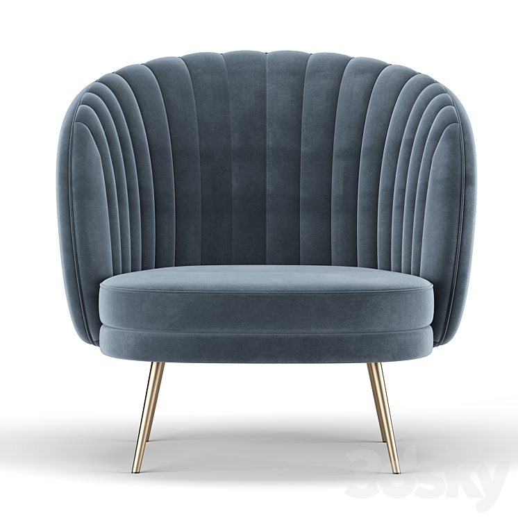 Bulter Barrel Chair 3DS Max - thumbnail 2