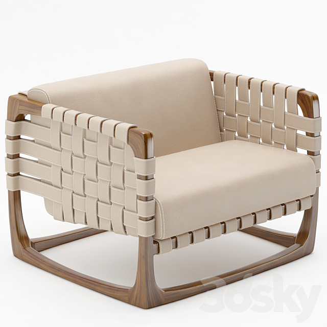 Bungalow armchair by RIVA 1920 3ds Max - thumbnail 1