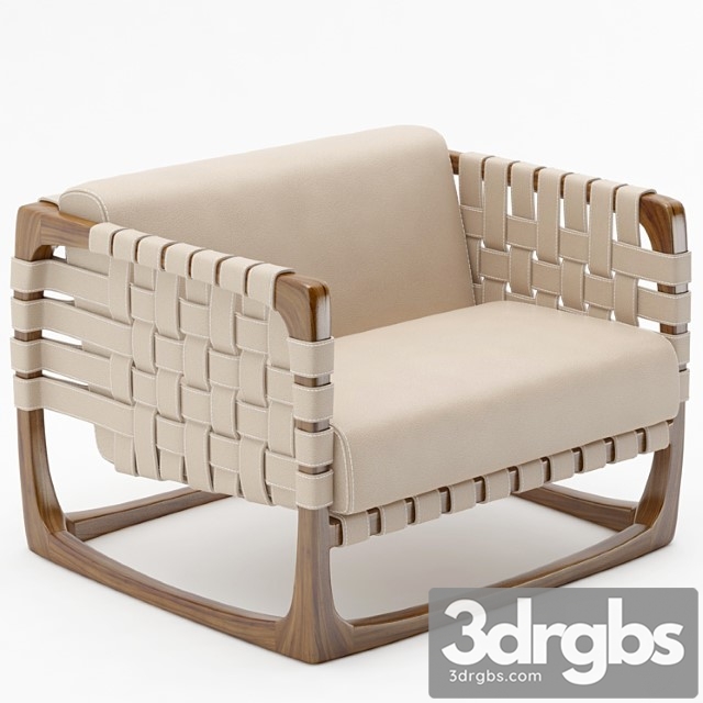 Bungalow armchair by riva 1920 3dsmax Download - thumbnail 1