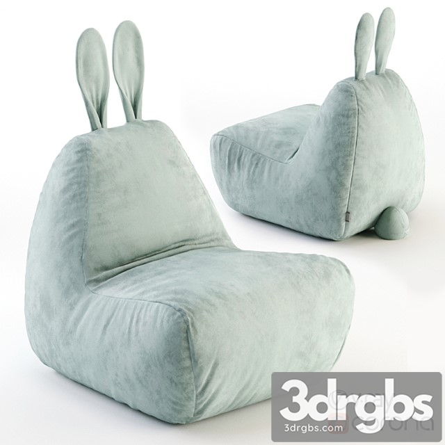 Bunny chair velvet mint 3dsmax Download - thumbnail 1