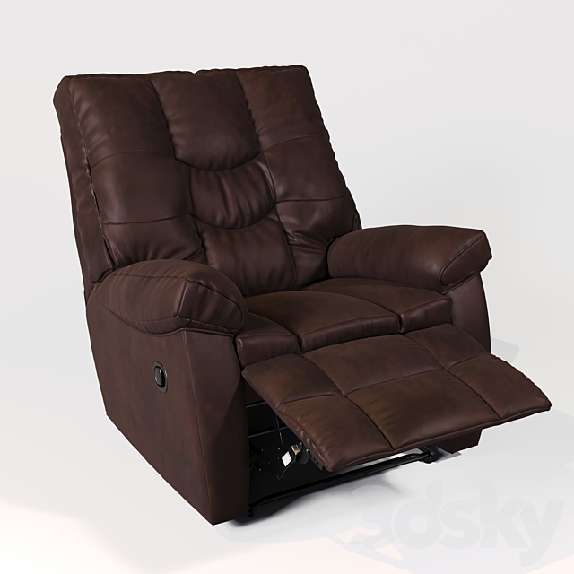 Burgett Espresso Power Rocker Recliner 3ds Max - thumbnail 1