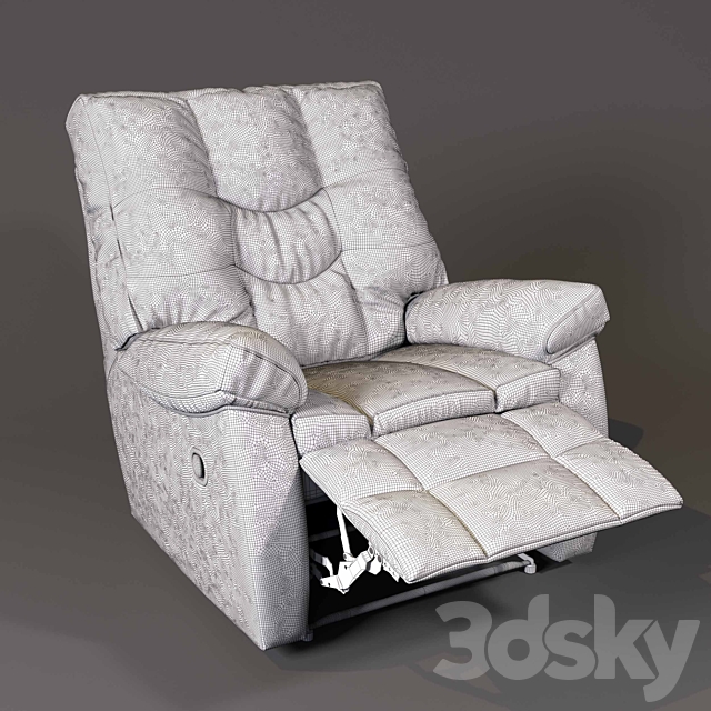 Burgett Espresso Power Rocker Recliner 3ds Max - thumbnail 3