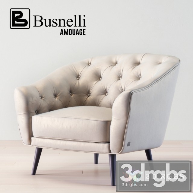 Busnelli Amouage Armchair 3dsmax Download - thumbnail 1