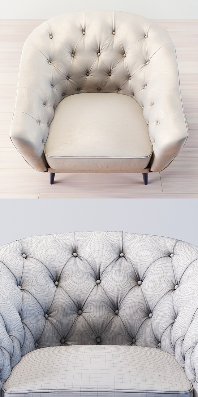 Busnelli Amouage Armchair 3DSMax File - thumbnail 3