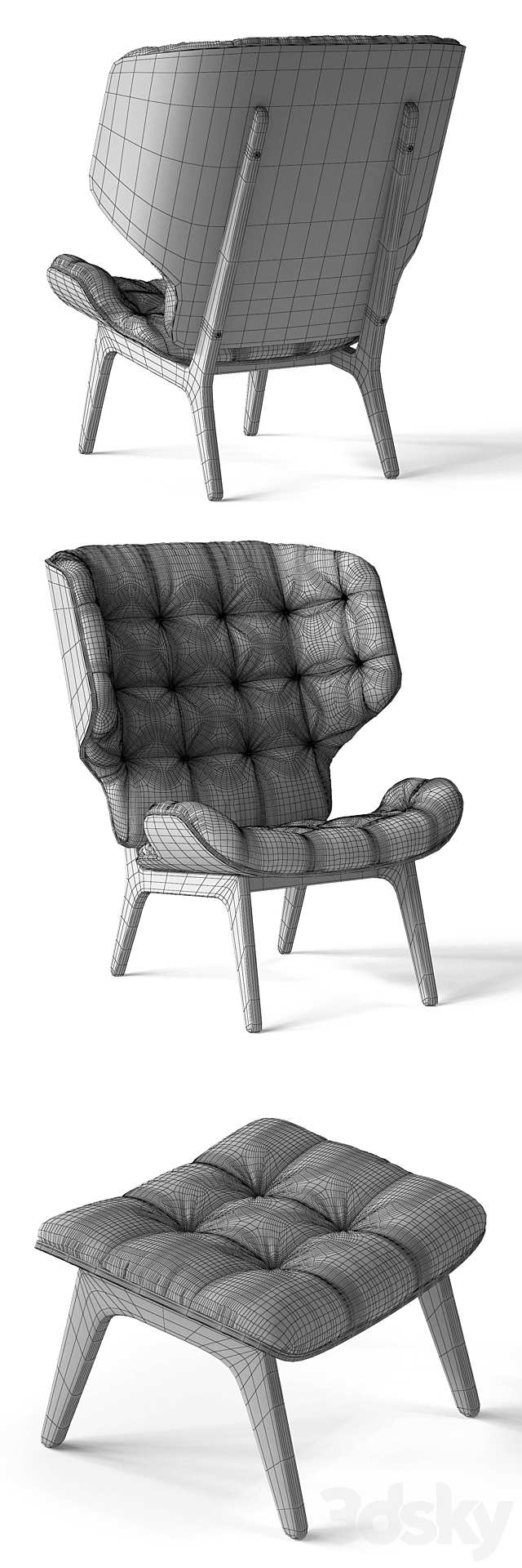 C & B Mammoth Armchair 3DSMax File - thumbnail 3