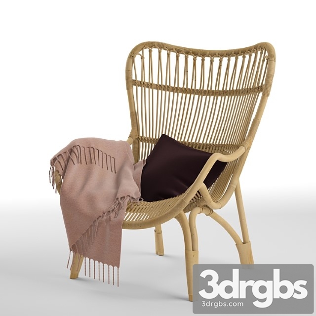 C110 highback lounge chair 3dsmax Download - thumbnail 1