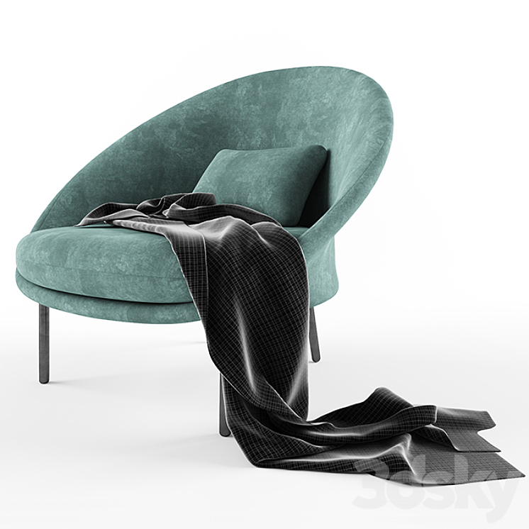 C170D Armchair 3DS Max - thumbnail 1