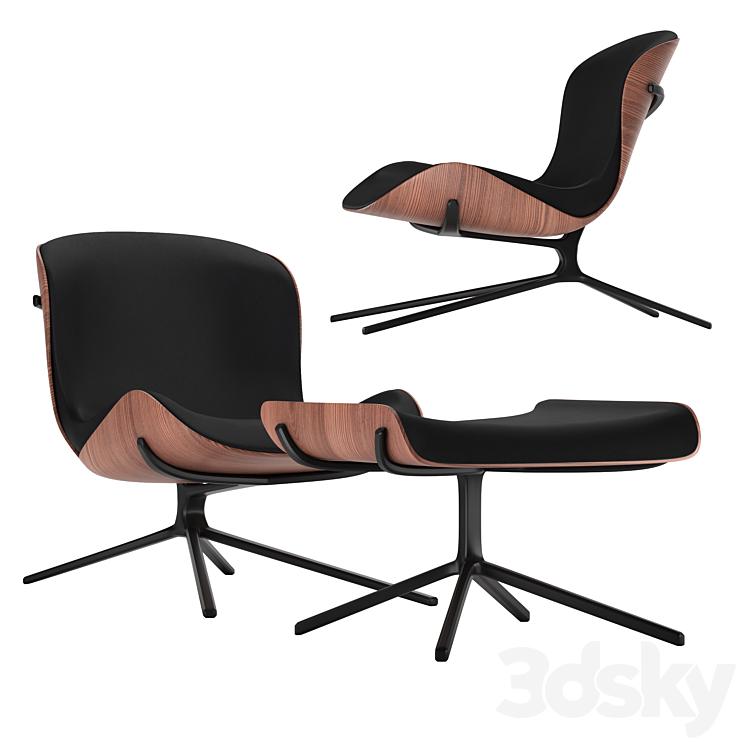 C6 armchair+Otomana 3DS Max - thumbnail 2