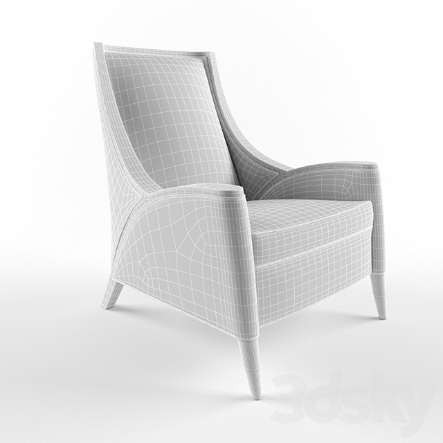 Cabot Wrenn Lounge Chair 3DS Max Model - thumbnail 3