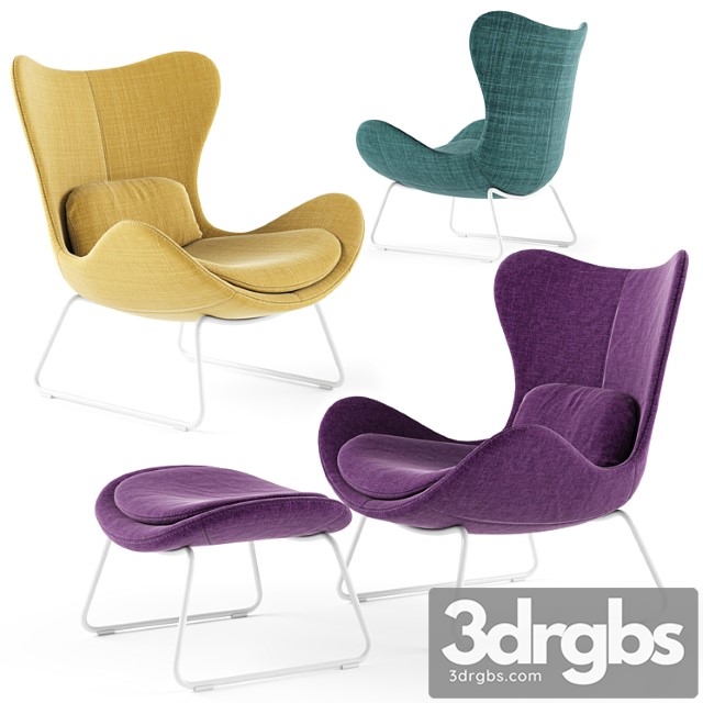 Calligaris lazy sled base armchair 3dsmax Download - thumbnail 1