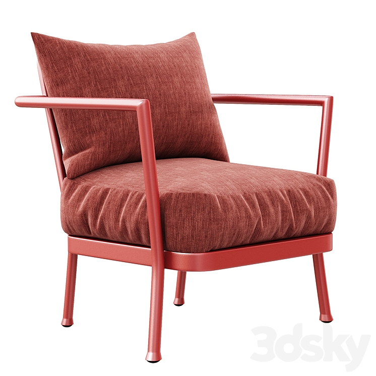 CAMARGUE Garden armchair By Flexform 3DS Max Model - thumbnail 1