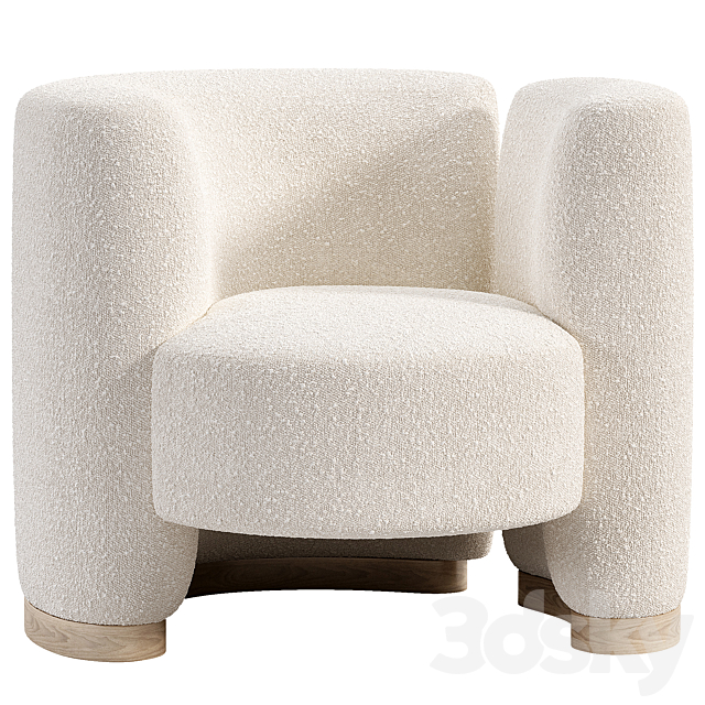 Candelaria Contemporary Armchair 3ds Max - thumbnail 3