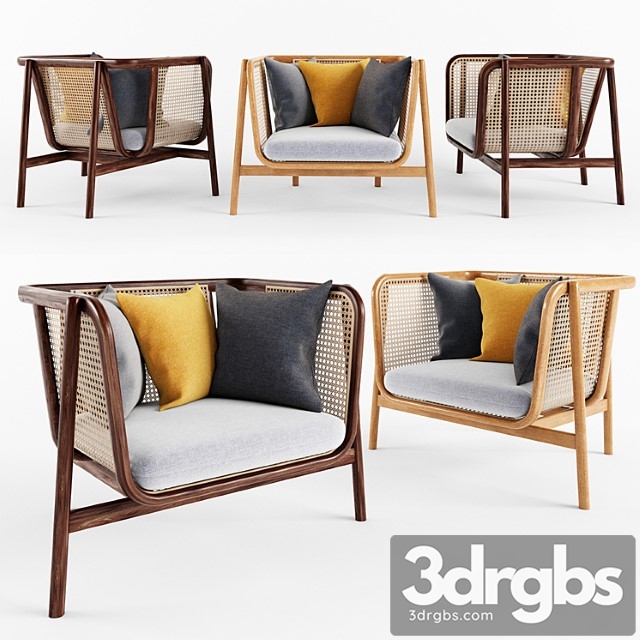 Cane sofa one seat 3dsmax Download - thumbnail 1