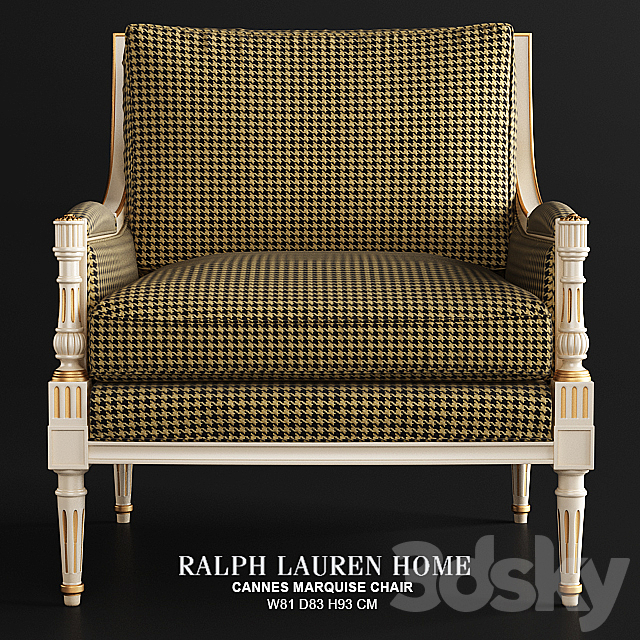 CANNES MARQUISE CHAIR 3DS Max Model - thumbnail 2