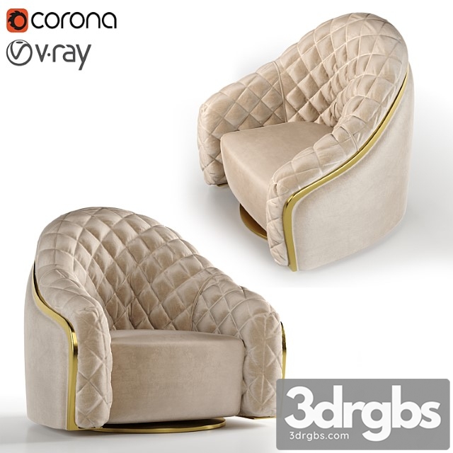 Cantori Portofino Armchair 2 3dsmax Download - thumbnail 1