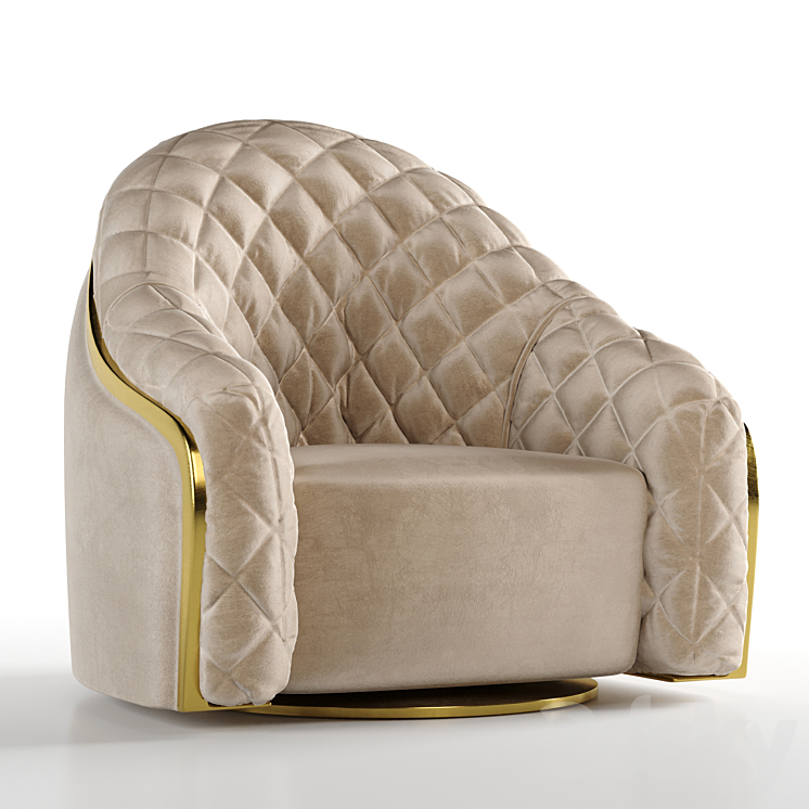 Cantori portofino armchair 3DS Max - thumbnail 2