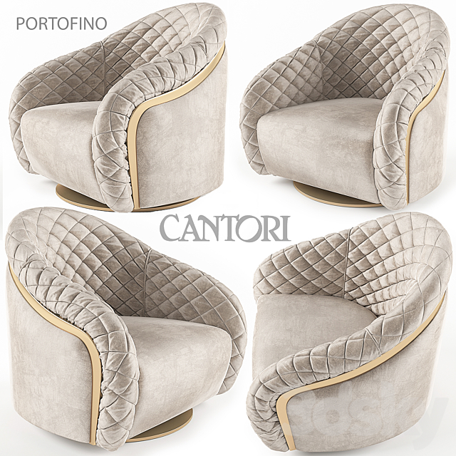 Cantori Portofino armchair 3DSMax File - thumbnail 1