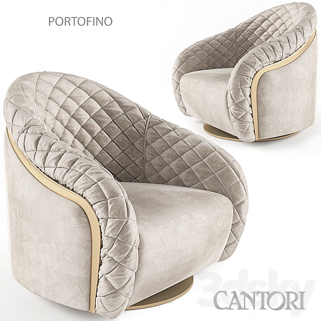 Cantori Portofino armchair 3DSMax File - thumbnail 2