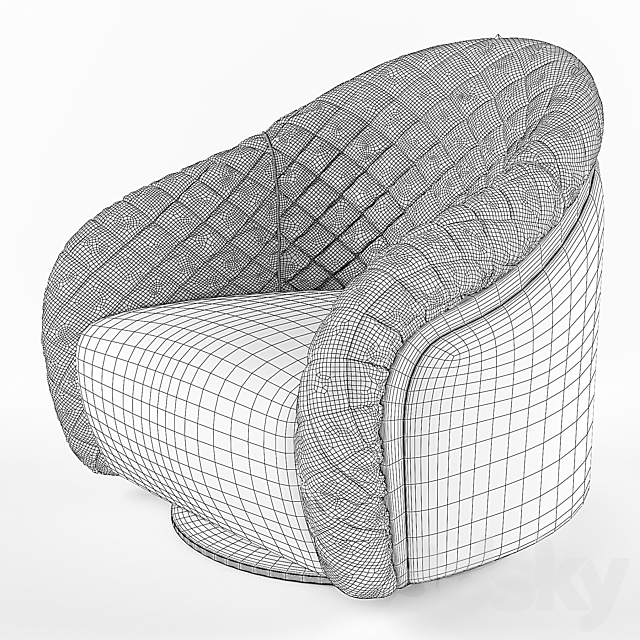 Cantori Portofino armchair 3DSMax File - thumbnail 3