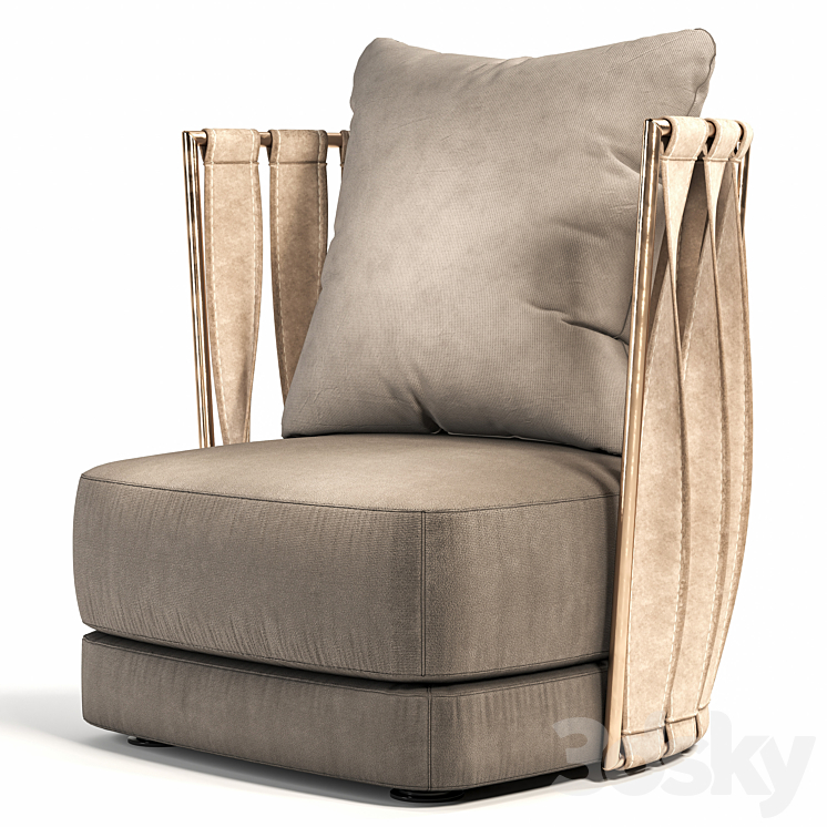 Cantori Twist ArmChair 3DS Max Model - thumbnail 1