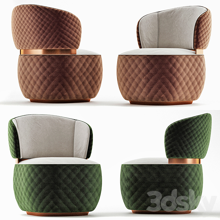 Capital Collection BON TON Easy chair 3DS Max Model - thumbnail 1