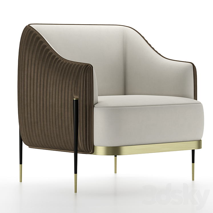 Capitol Collection Oxford Armchair 3DS Max - thumbnail 1