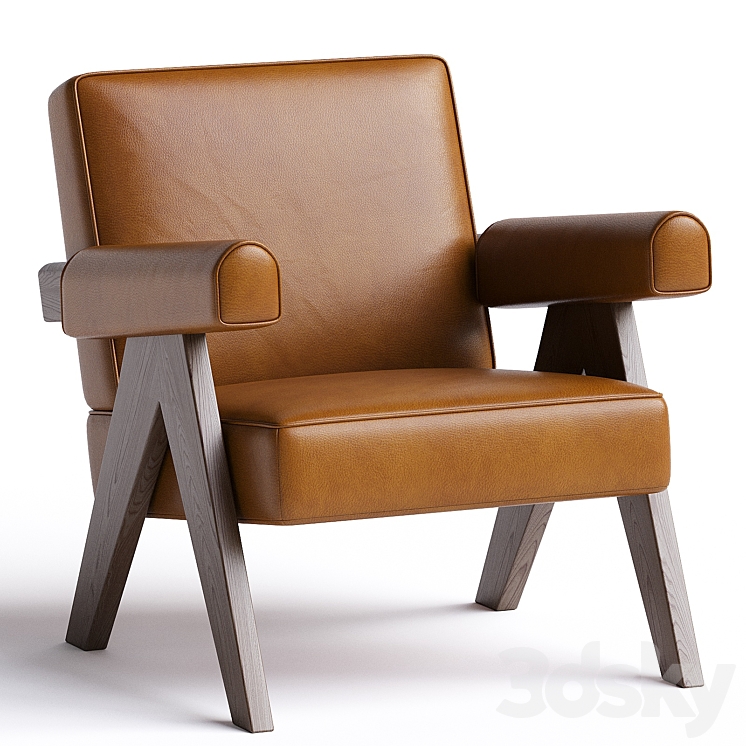 CAPITOL COMPLEX | Armchair by Cassina 3DS Max Model - thumbnail 1