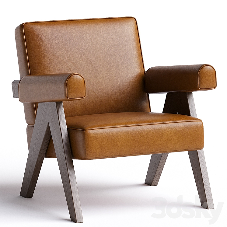 CAPITOL COMPLEX | Armchair by Cassina 3DS Max - thumbnail 1