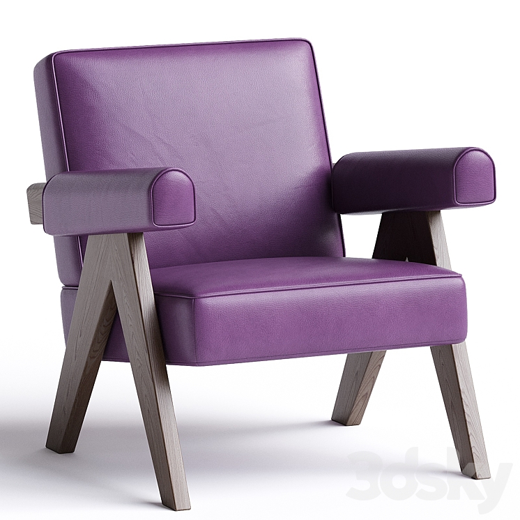 CAPITOL COMPLEX | Armchair by Cassina 3DS Max - thumbnail 2