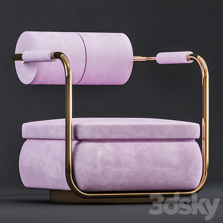 capri sofa 3DS Max - thumbnail 2