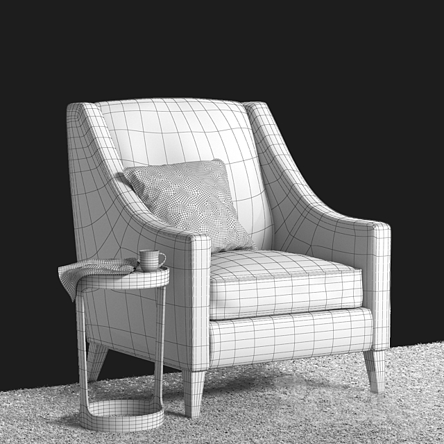 CARA TALL CHAIR 3ds Max - thumbnail 3