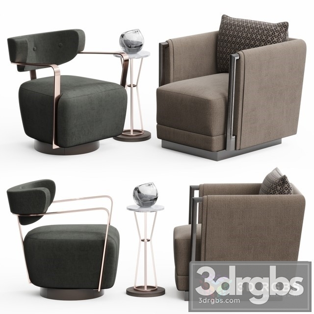 Caracole Chair Set 3dsmax Download - thumbnail 1